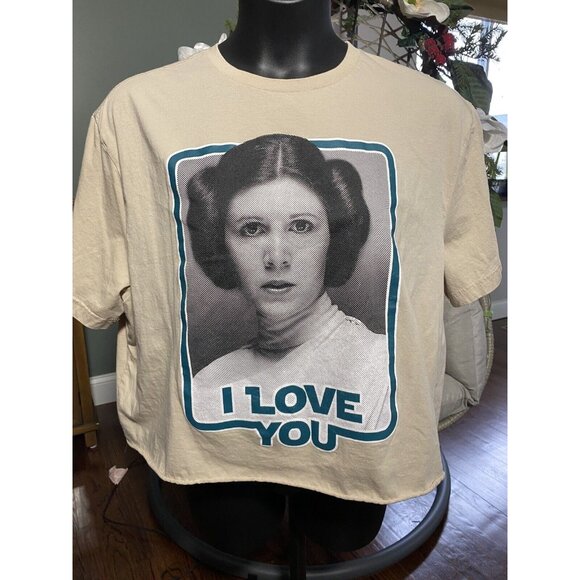 Disney Parks Star Wars Princess Leia I Love You Adult Shirt Sz 2XL SOFT COMFY - Picture 2 of 8